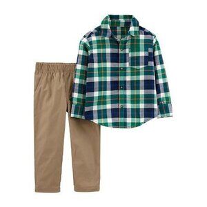 Carters Boys 24 Months Plaid Woven Pant Set